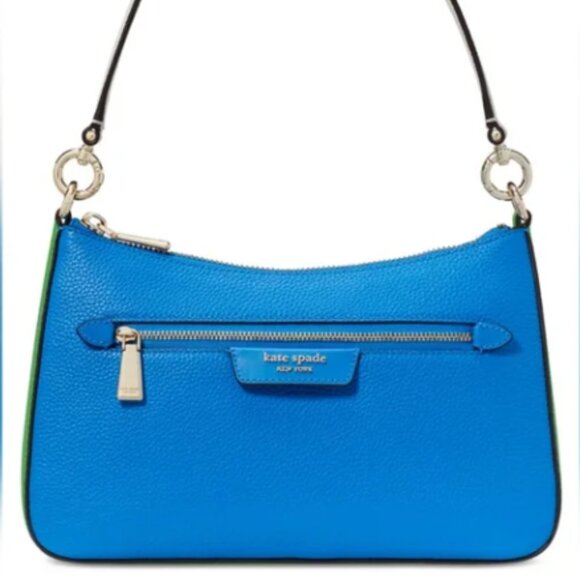 Kate Spade Hudson Color blocked Summer Night Multi Blue Green Crossbody … - Picture 6 of 9